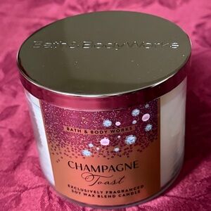 Bath & Body Works Champagne Toast Candle - Gold and Pink